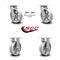 Service Caster 6 Inch V Groove Semi Steel Caster Set with Roller Bearings 2 Swivel Lock 2 Rigid SCC-30CS620-VGR-BSL-2-R-2 - alternate 3